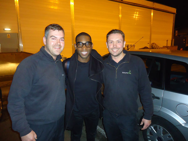 Tinie Tempah with Leisureplay team